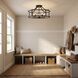 Stockton 5 Light 24 inch Matte Black Semi-Flush Ceiling Light, Essentials