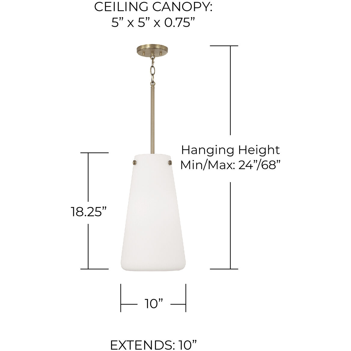 Averitt 1 Light 10 inch Aged Brass Pendant Ceiling Light