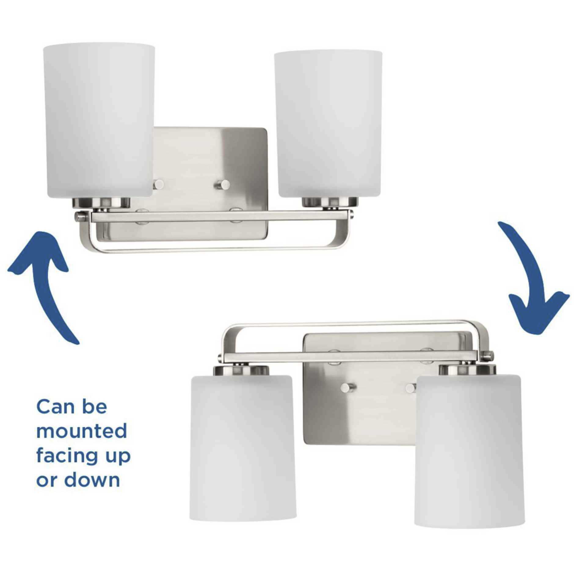 League 2 Light 14 inch Brushed Nickel Bath Vanity Wall Light