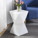 Prism 20.8 X 12.4 inch White Side Table