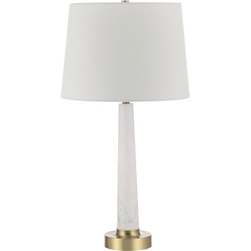 Kinsale 25.75 inch 100 watt Honed White and Satin Brass Table Lamp Portable Light