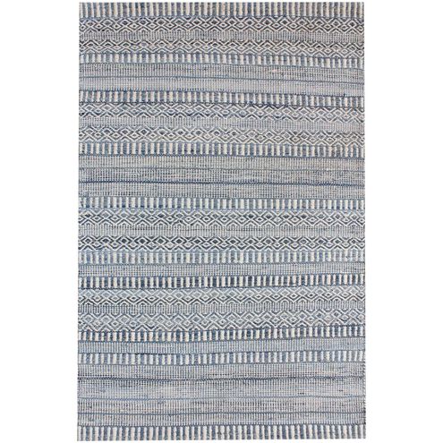 Devan 16 X 16 inch Blue with Ivory Rug, 16x16