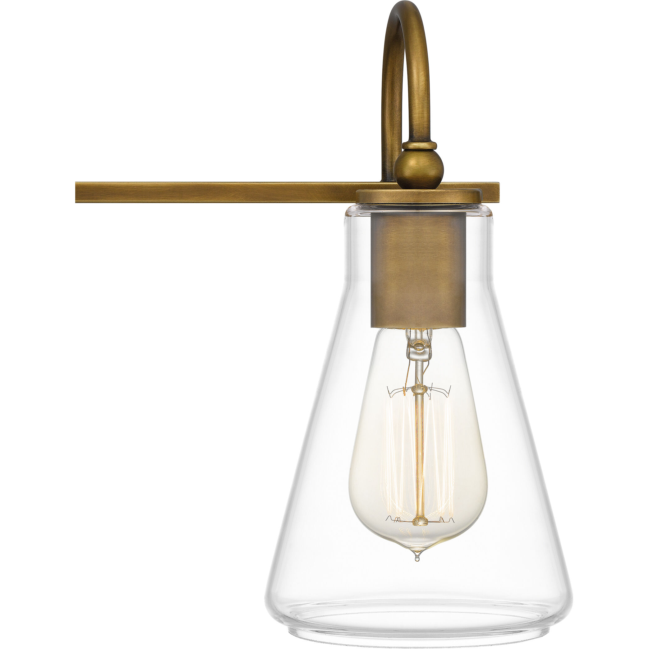 Boyton 4 Light 33 inch Weathered Brass Bath Light Wall Light