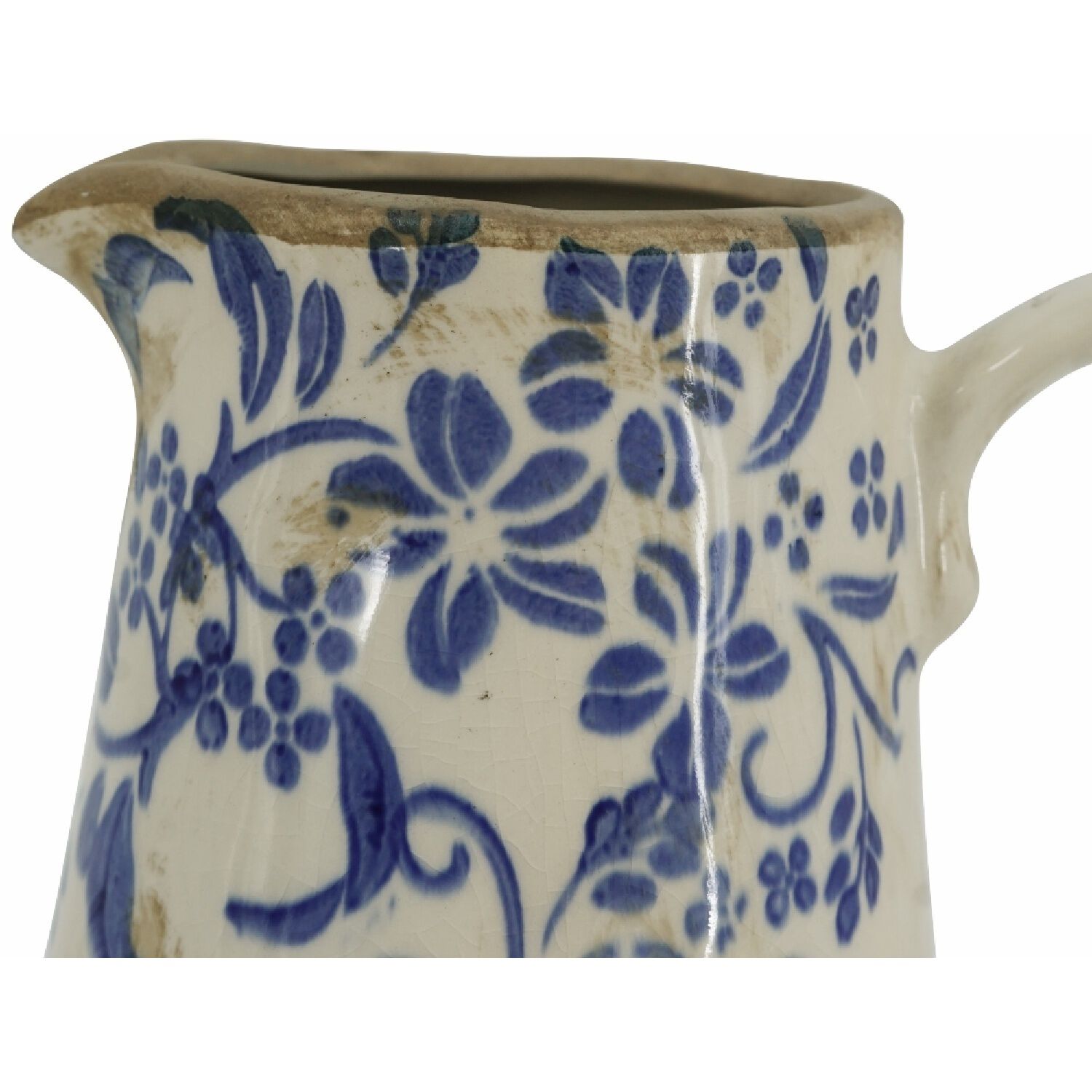 Flower Blue and White Pitcher