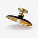 Quentin 1 Light 12 inch Matte Black and Aged Brass Semi Flush Mount Ceiling Light