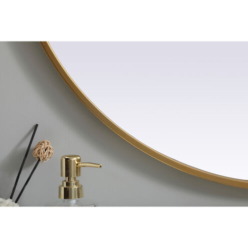 Asha 36 X 30 inch Brass Mirror in 30 x 36