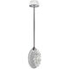 Forever Eden LED 4 inch Polished Chrome with Black Rope Mini-Pendant Ceiling Light, Black Rope