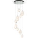 Chrysalis 9 Light 20.5 inch Vintage Platinum Pendant Ceiling Light in White Crystal