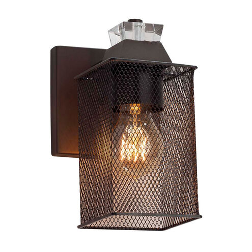 Wire Mesh 1 Light 7 inch Matte Black Wall Sconce Wall Light in Oval