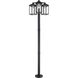 Nyack 3 Light 96.25 inch Black with Brushed Nickel Accents Outdoor 3 Head Post Light