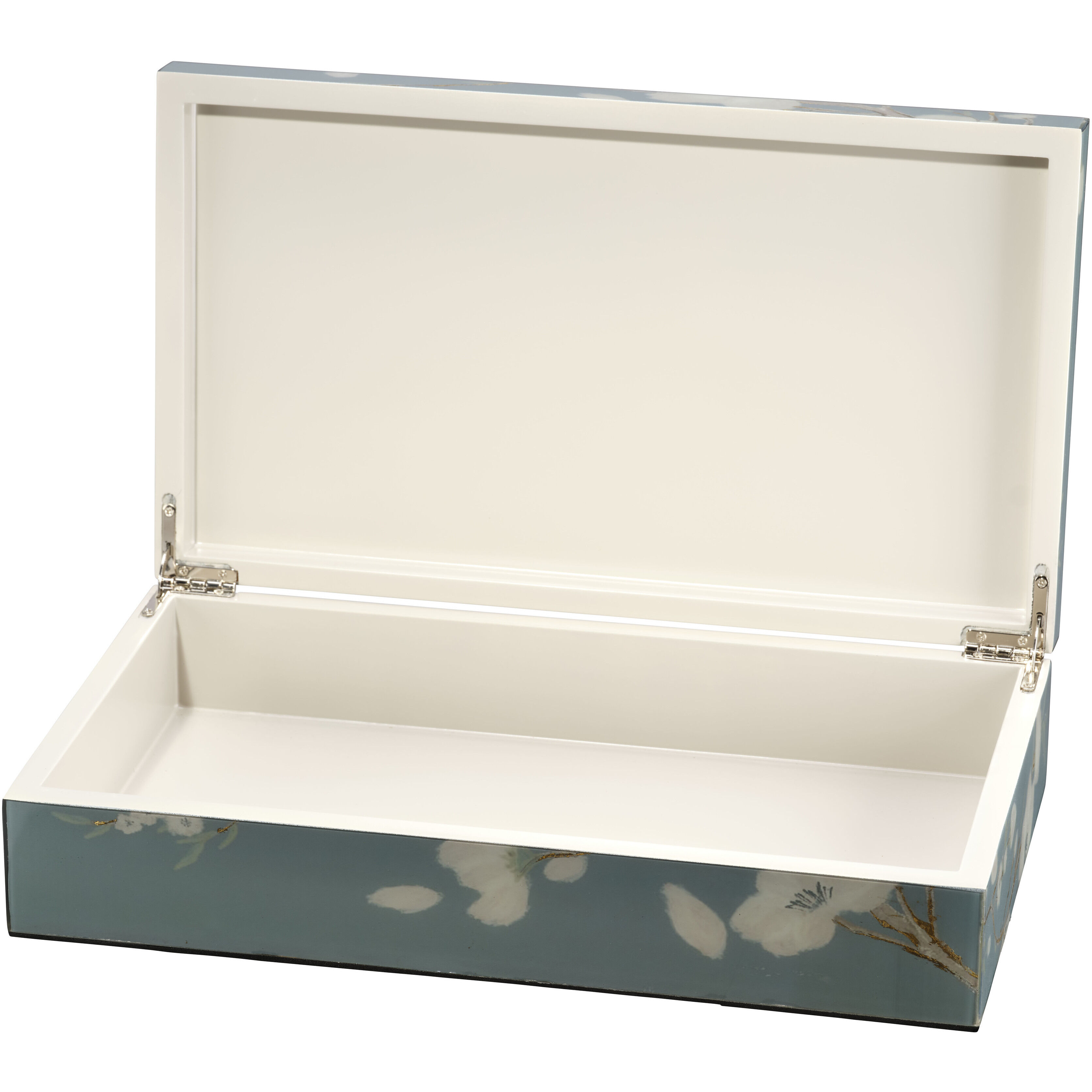Bouquet 14 inch Slate Blue and White Box, Inline