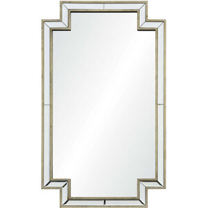 Raton 40 X 24 inch Antique Champagne Silver Wall Mirror, Medium Rectangular