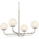 Whitehall 4 Light 30 inch Brushed Nickel Chandelier Ceiling Light