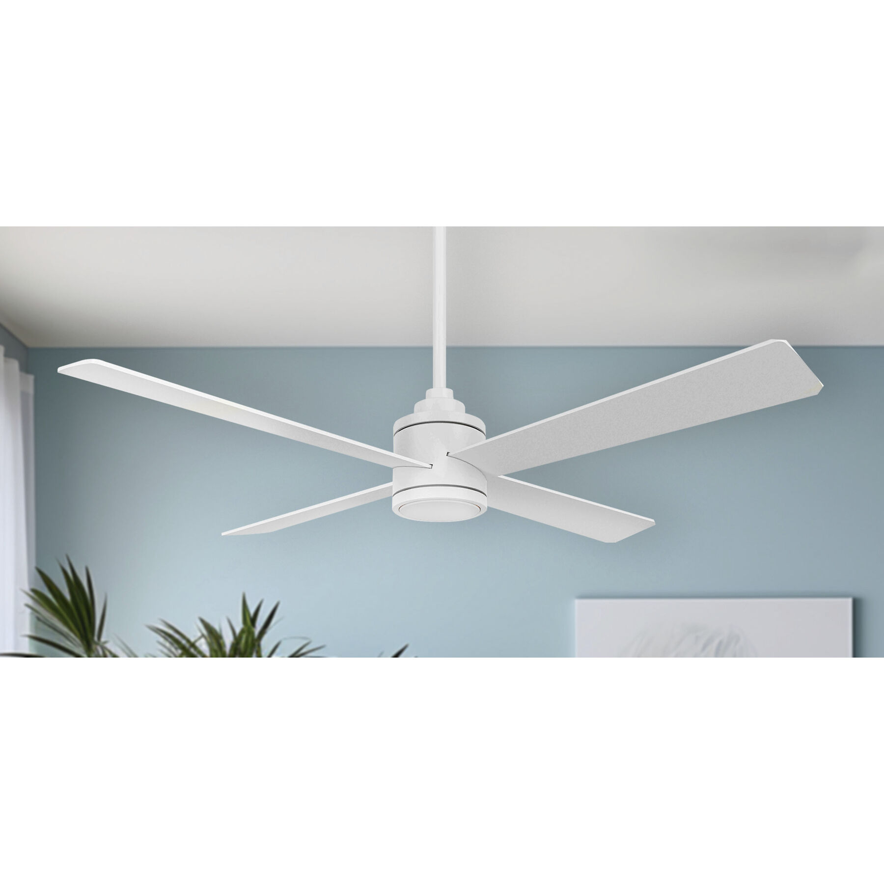 Minka-Aire F796L-WHF Falco 54 inch Flat White Ceiling Fan