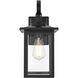 Carisle 1 Light 15 inch Black Outdoor Wall Sconce