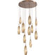 Aalto LED 33.3 inch Burnished Bronze Chandelier Ceiling Light, Round Multi-Port