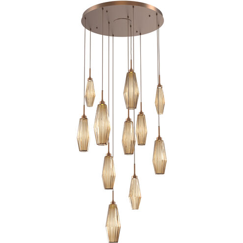 Aalto LED 33.3 inch Burnished Bronze Chandelier Ceiling Light, Round Multi-Port