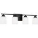 Vinton 4 Light 29 inch Midnight Black Wall Bath Fixture Wall Light in Incandescent