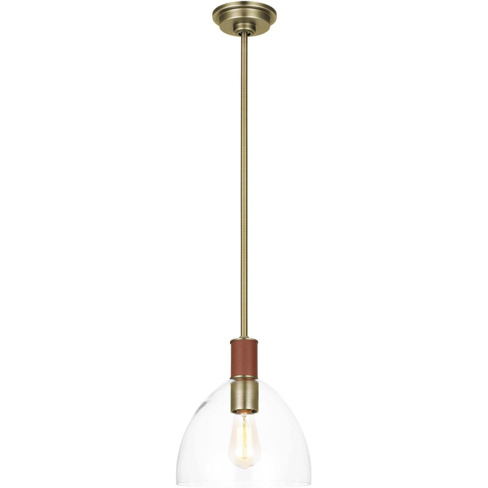 Hadley Pendant Ceiling Light in Time Worn Brass