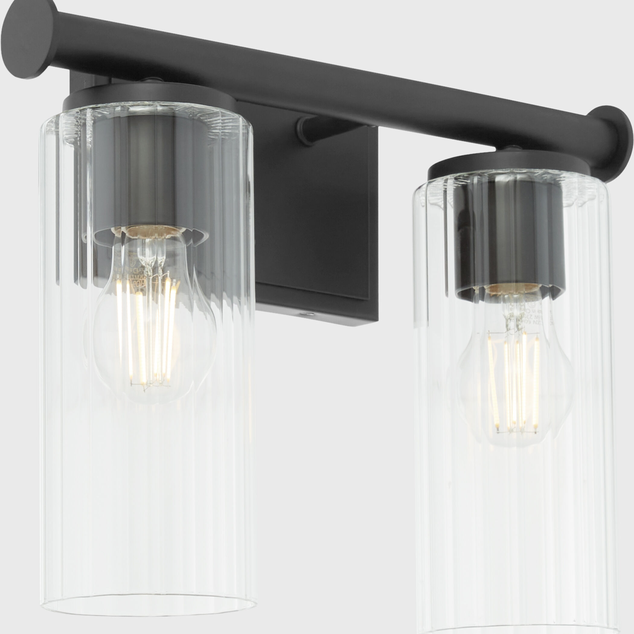 Mercier 2 Light 14.25 inch Matte Black Vanity Light Wall Light