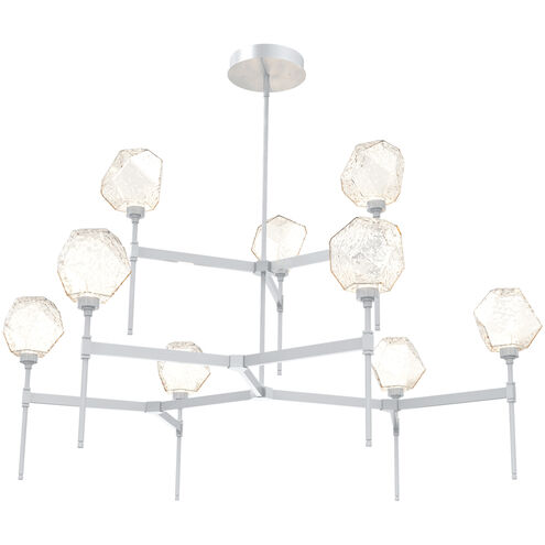 Gem LED Classic Silver Chandelier Ceiling Light, Round Belvedere