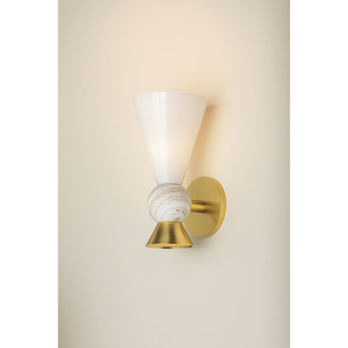 Mona 1 Light 6 inch Aged Brass Wall Sconce Wall Light
