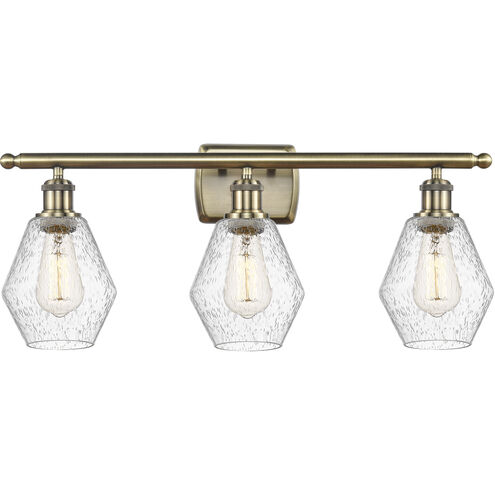 Ballston Cindyrella 3 Light 26 inch Antique Brass Bath Vanity Light Wall Light in Incandescent, Seedy Glass