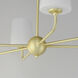 Bristol 6 Light 34 inch Satin Brass Single-Tier Chandelier Ceiling Light