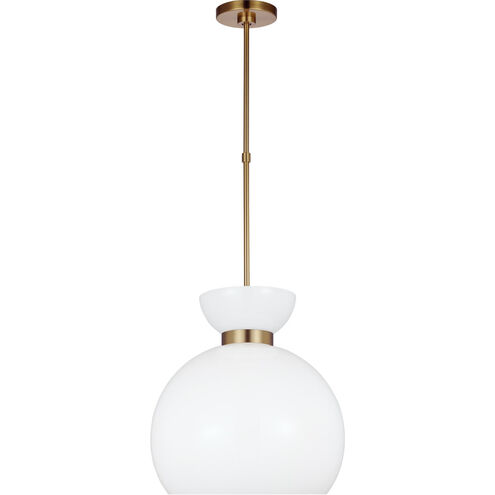 kate spade new york Londyn 1 Light 16 inch Burnished Brass with Milk White Glass Pendant Ceiling Light