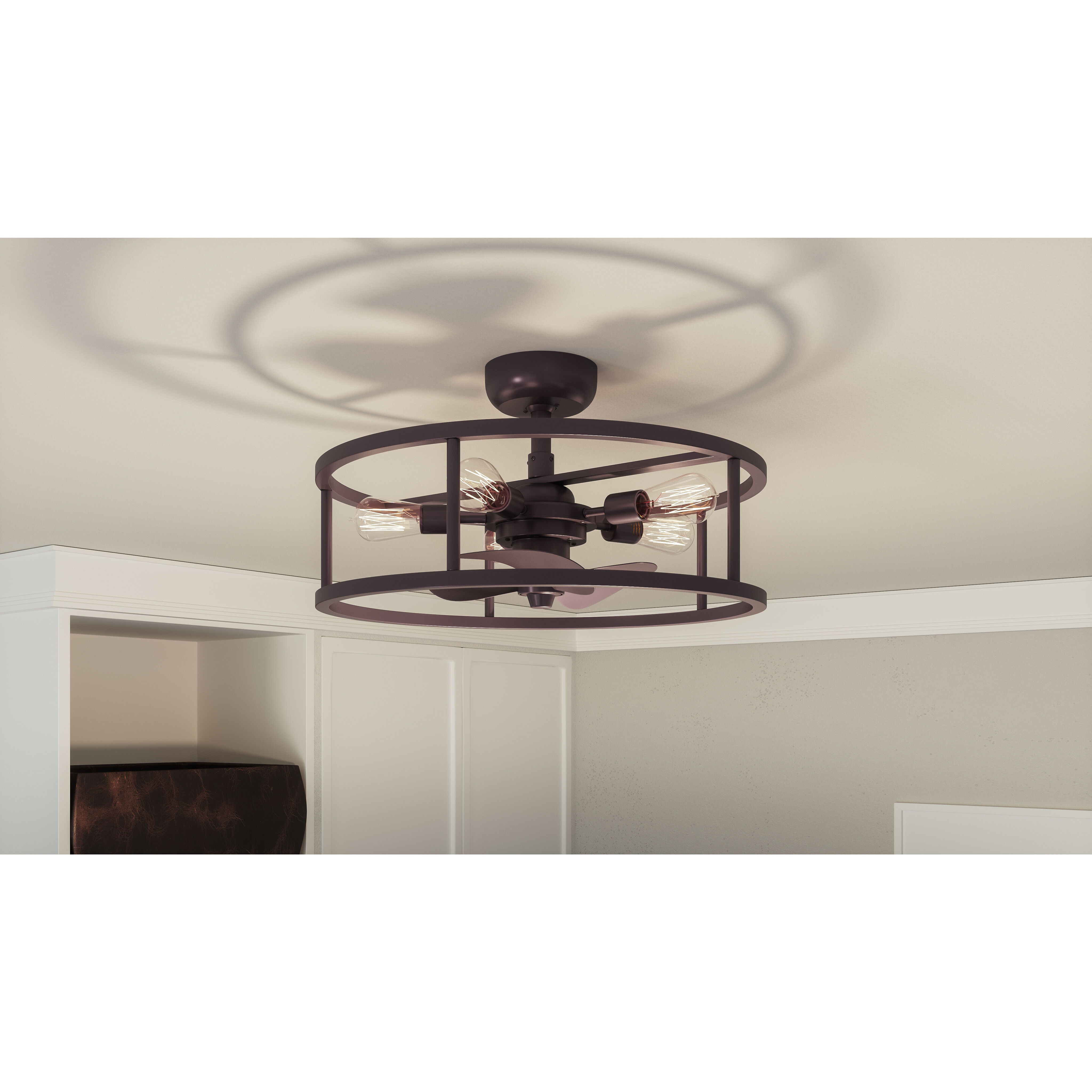 Quoizel 5 Light New Harbor Fandelier Western Bronze