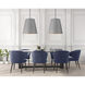 Calor 3 Light 24.88 inch Gray Linen with Gold Parchment and Urban Bronze Pendant Ceiling Light
