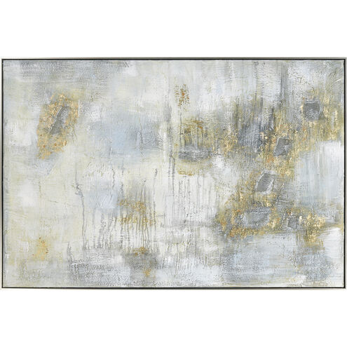 Remembered Gold Neutral with Gold Framed Wall Art
