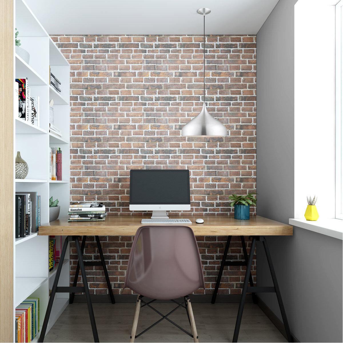 Allison 1 Light 15.75 inch Brushed Aluminum Mini Pendant Ceiling Light