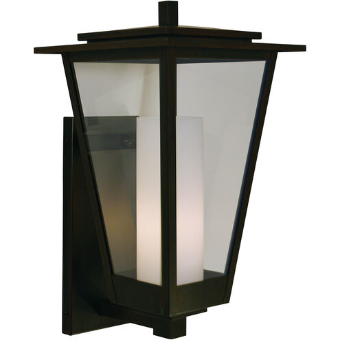Brighton 1 Light 18 inch Pewter Outdoor Wall Mount in Clear with Clear Seedy Inner Cylinder