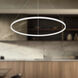 Cerchio LED 47.25 inch White Pendant Ceiling Light