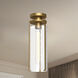Alora Mood Belmont 1 Light 5.5 inch Aged Gold/Clear Water Glass Flush Mount Ceiling Light