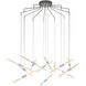 Ballet LED 46.25 inch Bright Satin Aluminum Chandelier Ceiling Light in Add 20 ft. Cord
