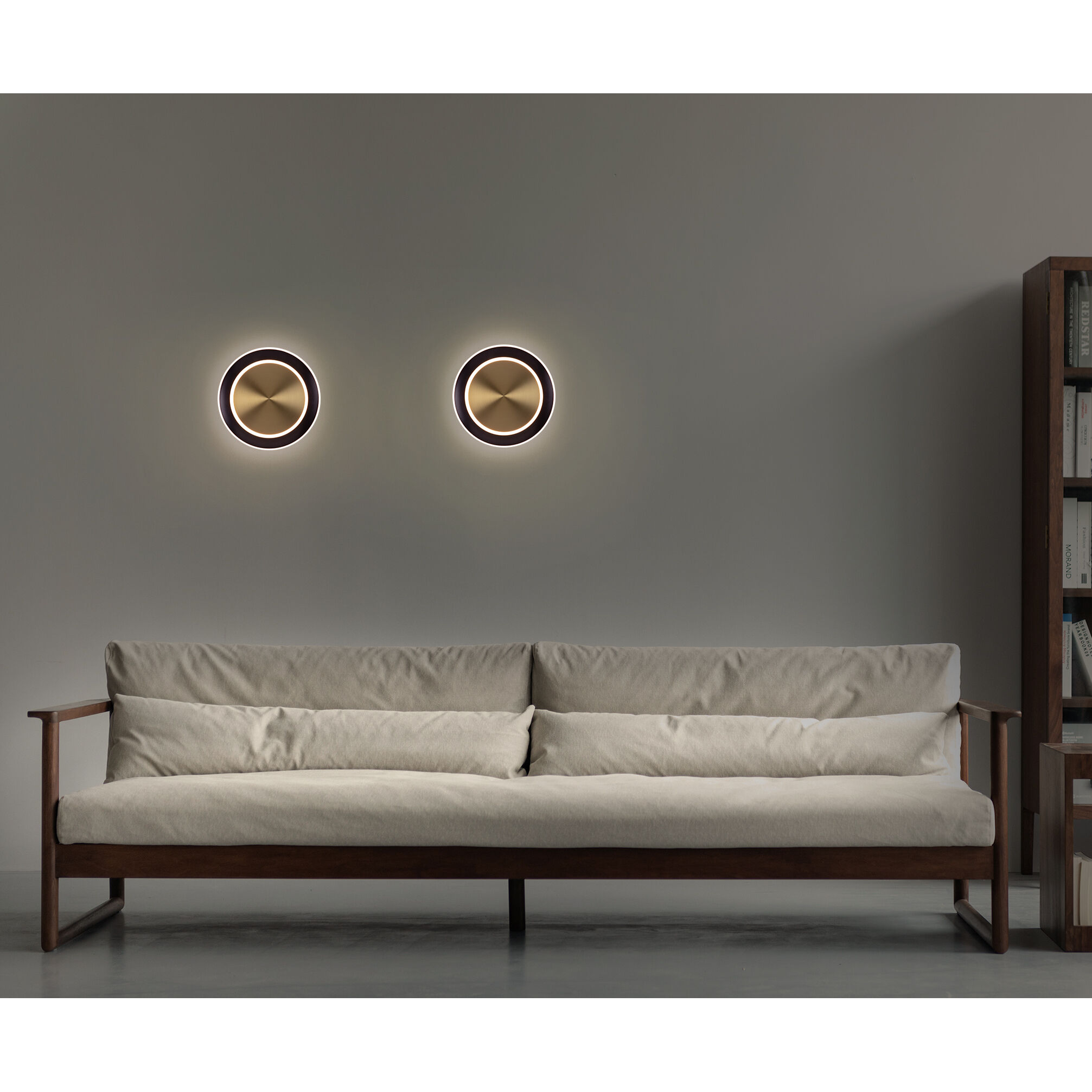 Saturn LED 4 inch Antique Brass and Black Bronze Wall Sconce Wall Light