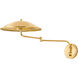 Brockville LED 11.75 inch Aged Brass Plug-in Sconce Wall Light