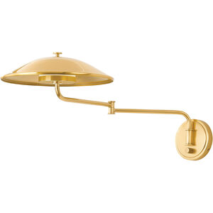 Brockville LED 11.75 inch Aged Brass Plug-in Sconce Wall Light