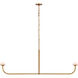 Kelly Wearstler Pedra LED 56.75 inch Antique-Burnished Brass Linear Chandelier Ceiling Light