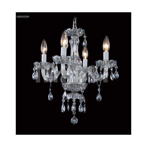 Mini Crystal 4 Light 14 inch Silver Crystal Chandelier Ceiling Light