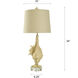 Porthaven 34 inch 150 watt Sand Yellow and Clear Table Lamp Portable Light