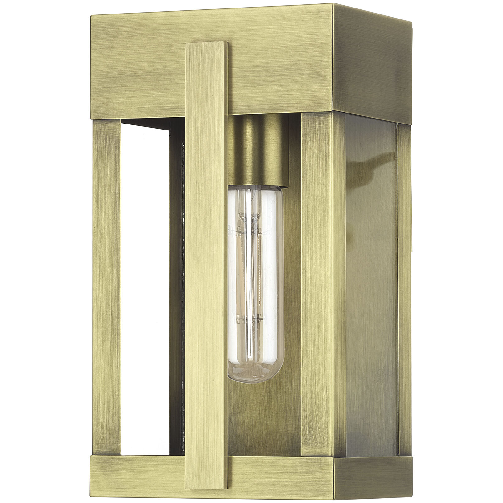 Berksford 1 Light 9 inch Antique Brass Outdoor Wall Lantern