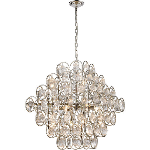 Precious 14 Light 34 inch Polished Nickel with Clear Chandelier Ceiling Light