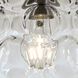 Bombay 1 Light Satin Nickel Stem Pendant Ceiling Light in Clear Glass