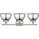 Adirondack 3 Light 28 inch Polished Nickel Bath Vanity Light Wall Light