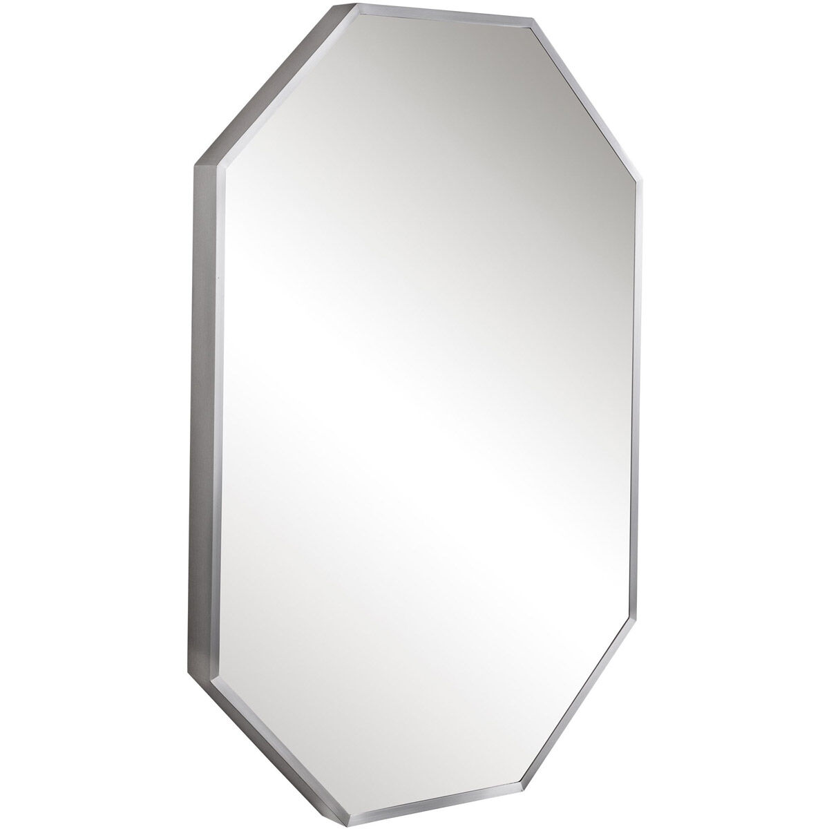 Stuartson 30 X 20 inch Brushed Nickel Wall Mirror