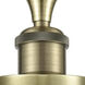 Cone 1 Light 6.25 inch Antique Brass Semi-Flush Mount Ceiling Light in Clear Glass, Bowl