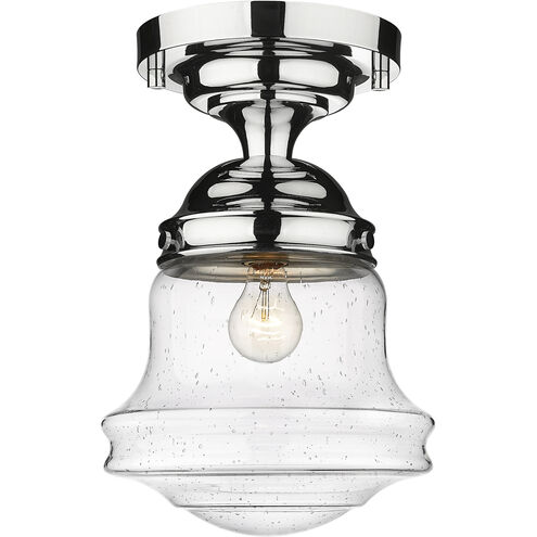 Vaughn 1 Light 10.5 inch Chrome Flush Mount Ceiling Light